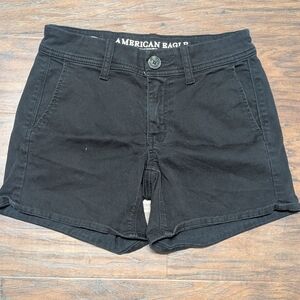 American Eagle Super Stretch X Jeans Shorts in Black